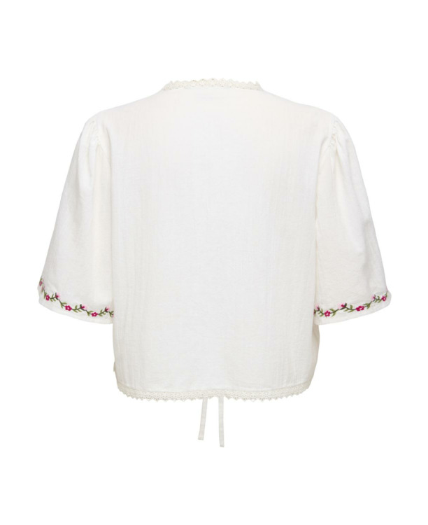 Regular Fit V-Neck Short Sleeves (S/S) Everyday Summer Fancy: Regular Fit V-hals met koordsluiting