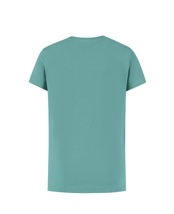 Junior Wafel Borduur T-shirt 100% Katoen