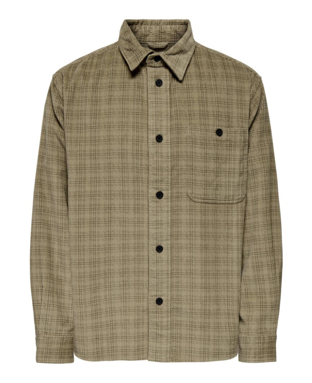 Losse pasvorm overhemdkraag lange mouwen (L/M) Heren