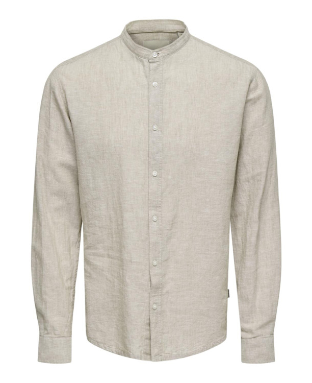 Slim Fit China Kraag Lange Mouwen (L/M) Heren