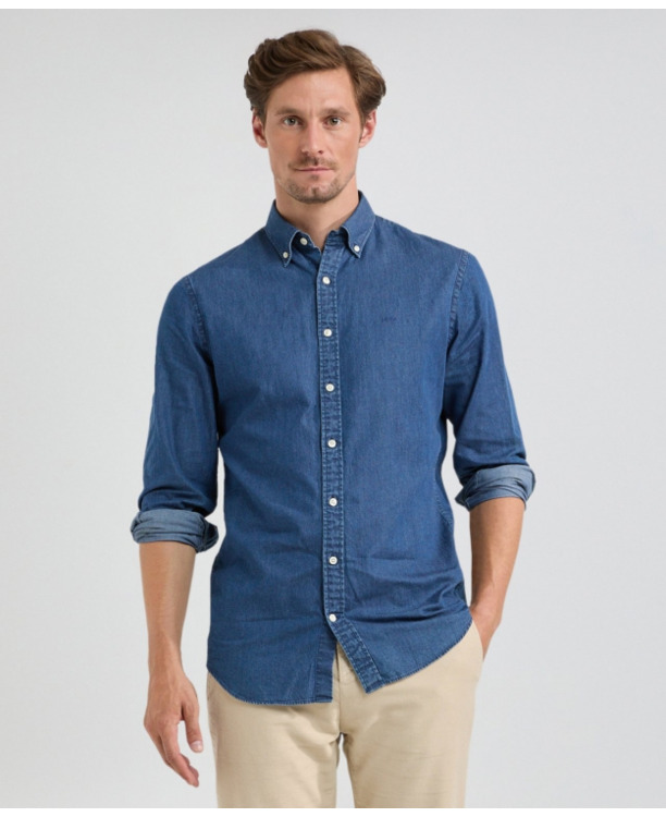 Chambray shirt 100% Cotton Heren
