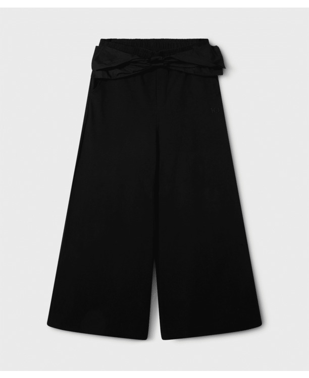 10DAYS Dames wijde jogger broek strik katoen