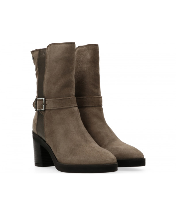 Veda Enkellaarsjes op hak Taupe