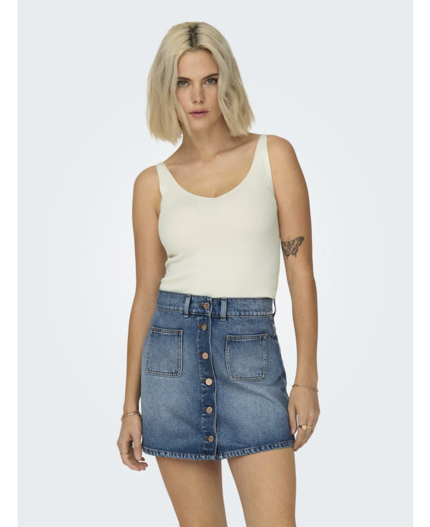 Knit Fit V-Neck Sleeveless (S/L) Gebreide top