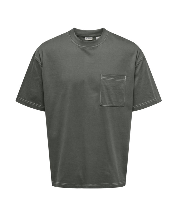 Oversized pasvorm ronde hals korte mouwen (K/M) Heren