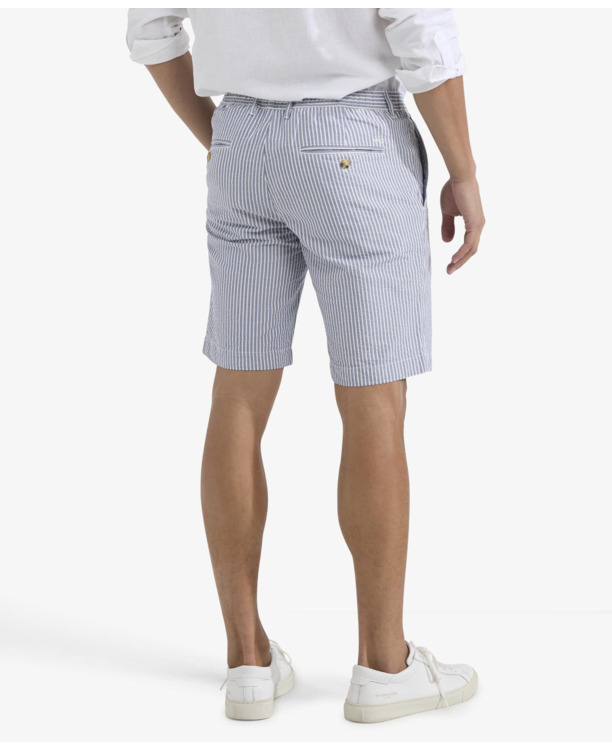 Striped Seersucker Short 100% Cotton Heren