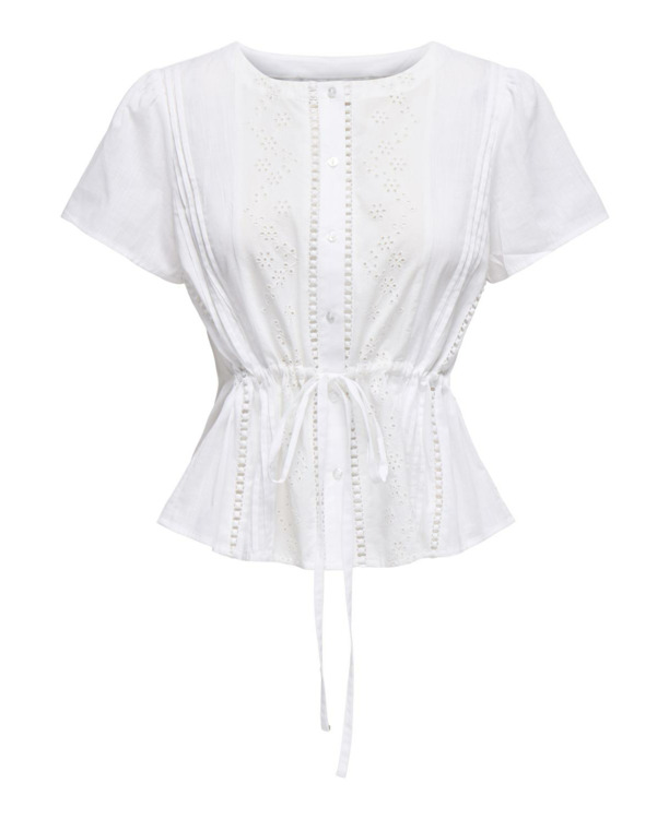 Regular Fit O-Neck Sleeveless (S/L) Regular fit mouwloze top met trekkoord