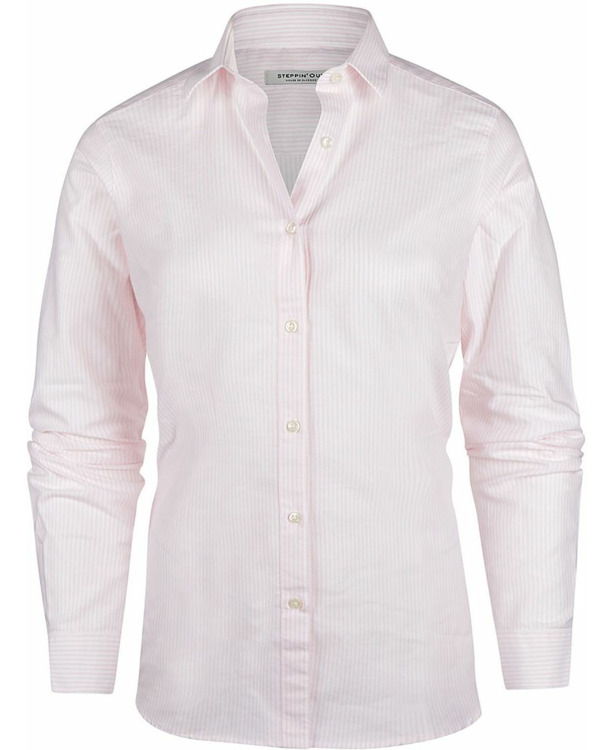 Steppin' Out Blouse Lauren Oxford Strepen Roze
