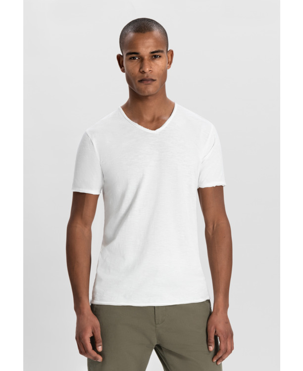 Basic Round Neck Tee Slub Jersey