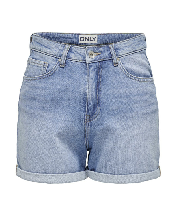 Regular Fit Regular fit denim shorts met riemlussen