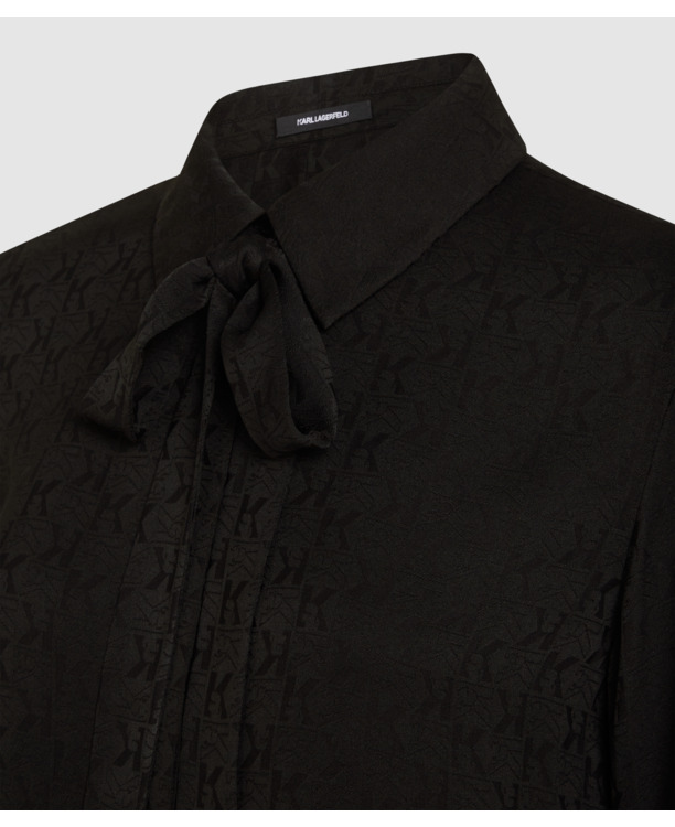 K JACQUARD BOW BLOUSE