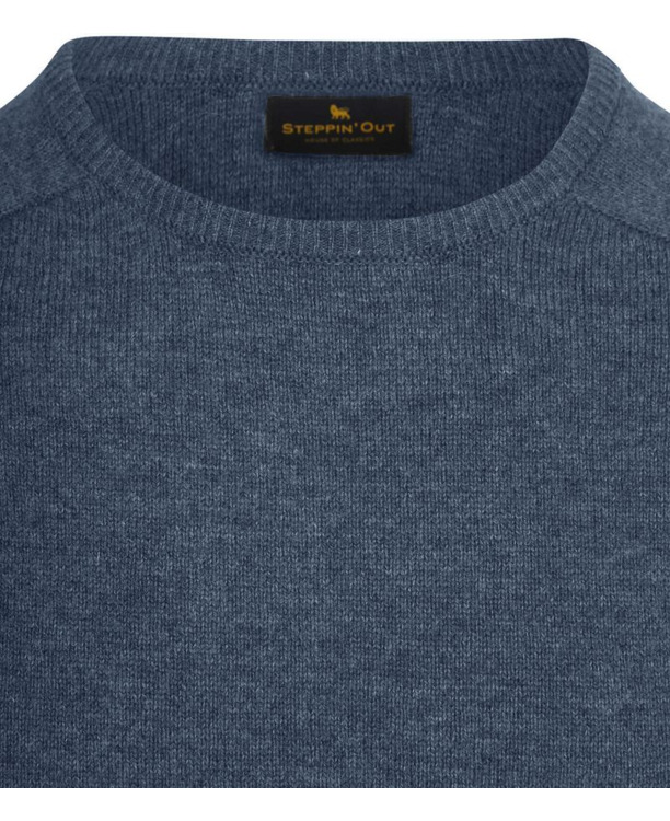 Steppin' Out Trui Lamswol Mid Blauw