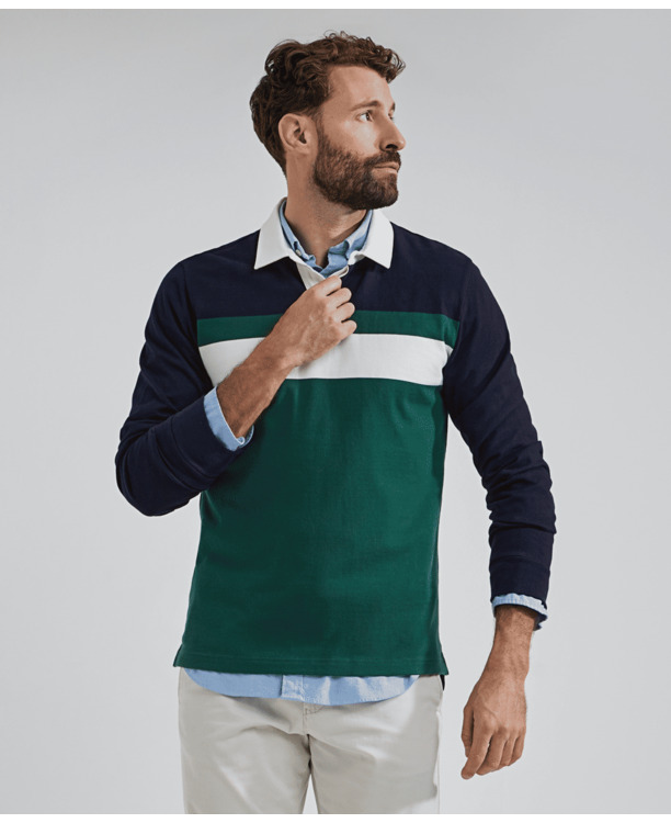 Rugby Striped Panel Shirt