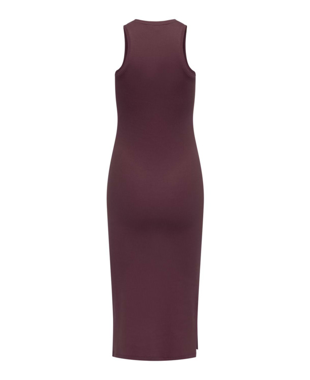 Regular Fit O-Neck Sleeveless (S/L) Gebreide midi-jurk met zijsplitten
