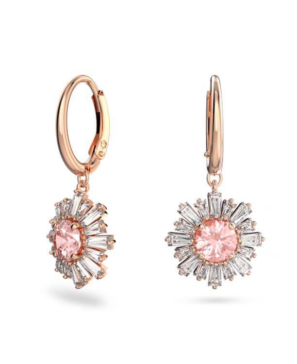 Idyllia E Florere Pierced Earrings Drop Rose Gold shiny Fancy Morganite White