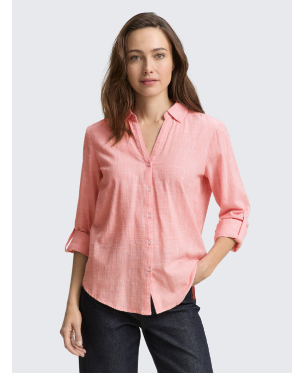 Regular fit blouse van katoen