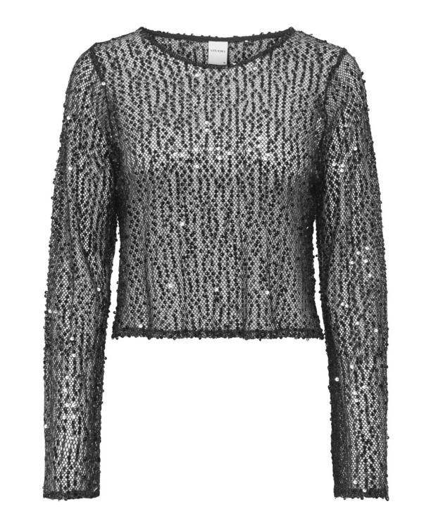 Regular Fit O-Neck Long Sleeves (L/S) Feesttop met O-hals en lange mouwen voor een leuk avondje uit