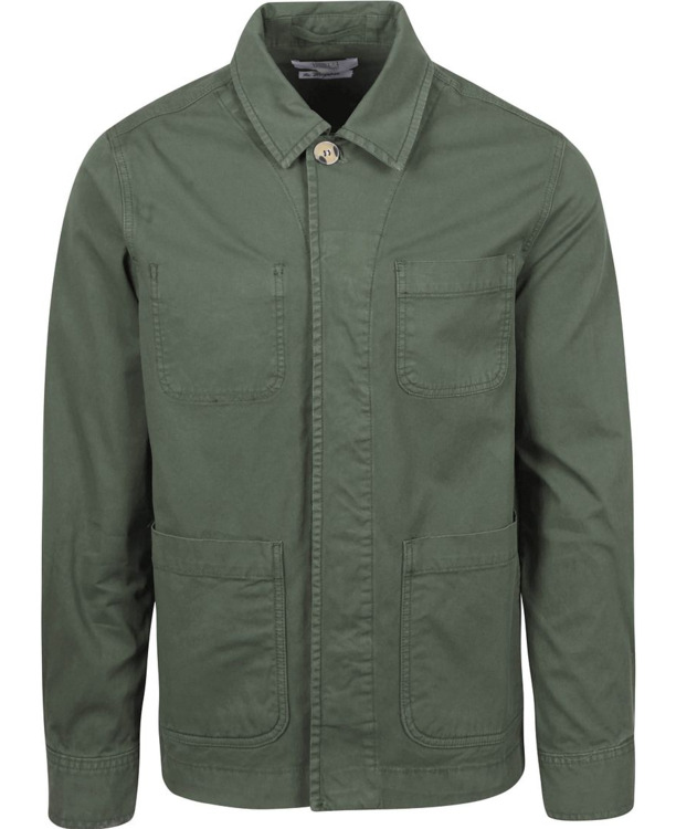 King Essentials The Benjamin Overshirt Olijfgroen