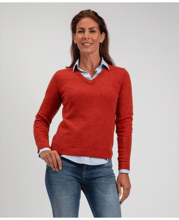 Lambswool V-neck Sweater