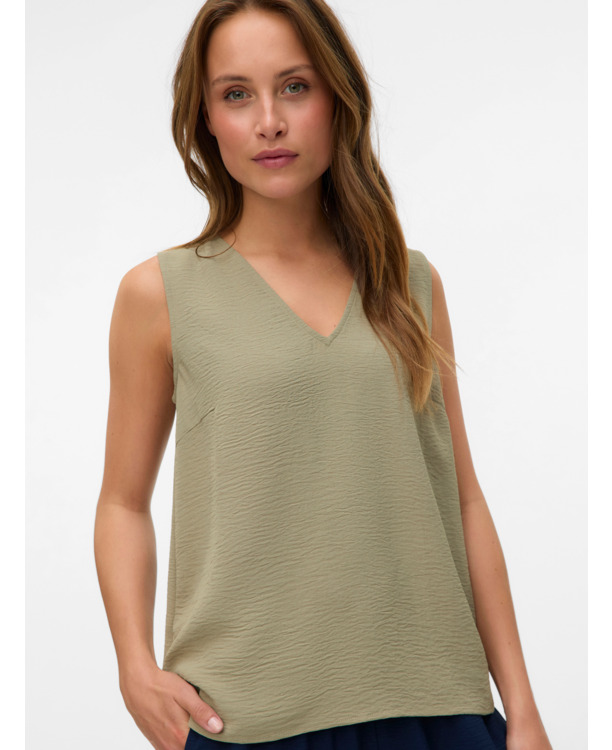 VMALVA S/L V-NECK TOP WVN NOOS