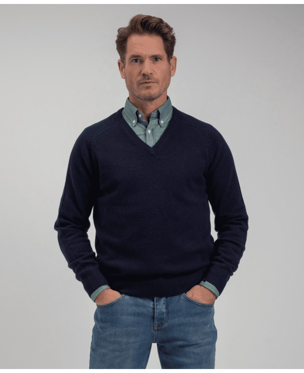 Lambswool V- neck Sweater