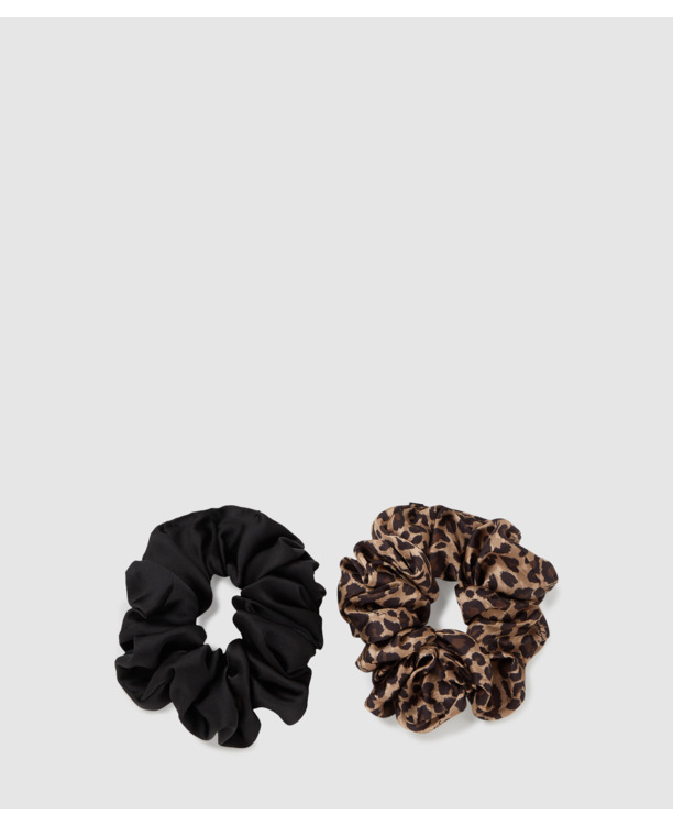 K/STYLE LEOPARD SCRUNCHIE 2PK