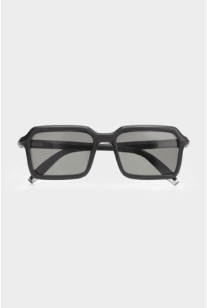 Classic Rectangle Sunglasses Black/Smoke Grey