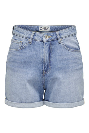 Regular Fit Regular fit denim shorts met riemlussen