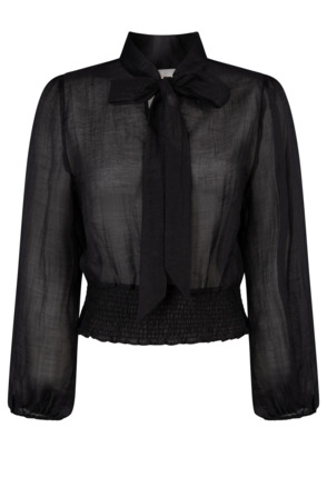 Aaiko Dames Top Zwart Tencel Nylon