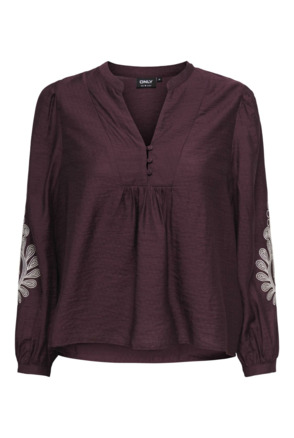 Regular Fit O-Neck 7/8 Sleeves (7/8) Regular fit top met knoopdetail voor dagelijks gebruik