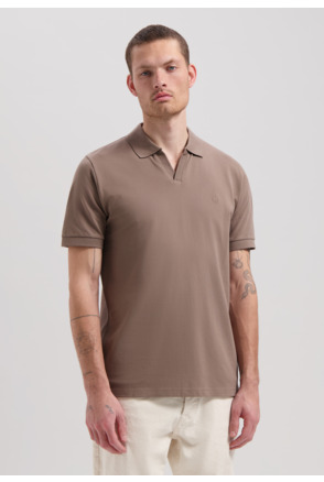 Dstrezzed Heren Jersey Polo Button Polo Zwart Bowie