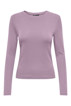 Tight Fit O-Neck Long Sleeves (L/S) Basic top met ronde hals en lange mouwen voor jeugdige vrouwen