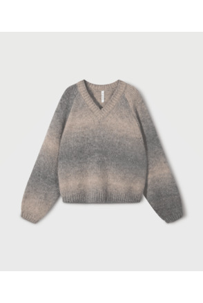 10DAYS Dames V-hals trui gradient alpaca knit