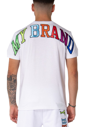 MY BRAND RAINBOW COLLEGE T SHIRT