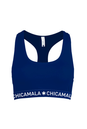 Dames racerback 1-pack Effen Blue