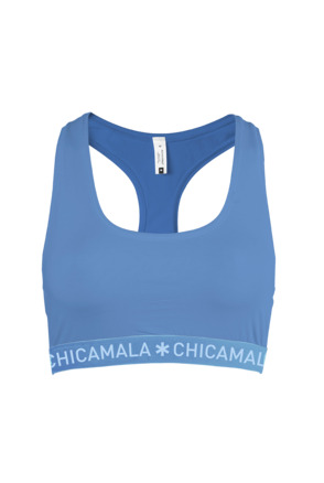 Meisjes 1-pack racer back Solid Blue