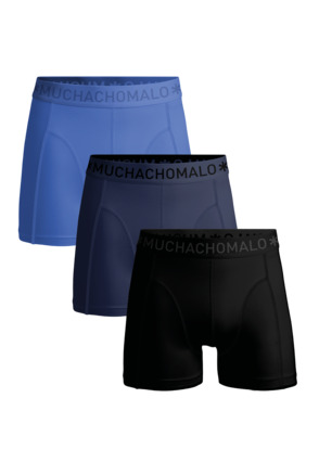 Jongens 3-Pack Boxershort Effen Black/Blue