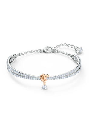 Lifelong Hrt Bangle Mixed Plating White