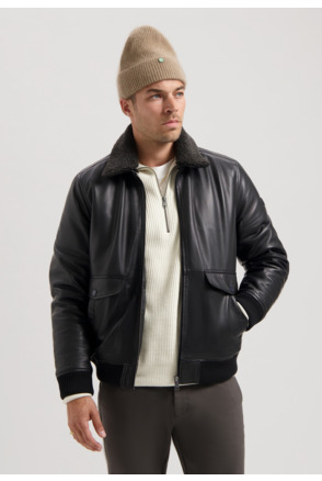Dstrezzed Heren Leren Jas Zwart Jack