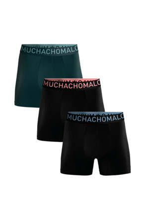 Heren 3-Pack Bamboe Boxershorts Effen Back/Green