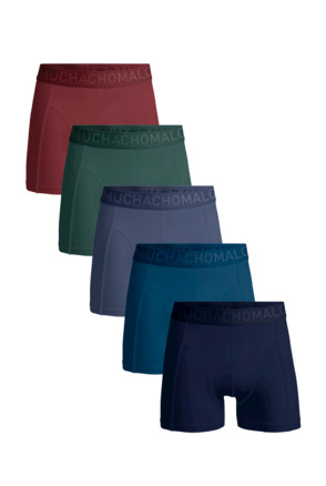 Heren 5-pack licht katoenen effen Multicolour