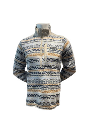 M FOX GLACIER FS PRINTED HALF ZIP