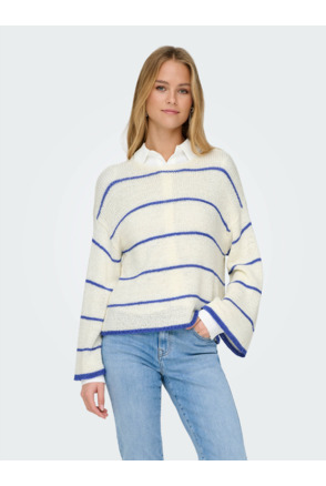 ONLGEENA 7/8 STRIPE O-NECK KNT