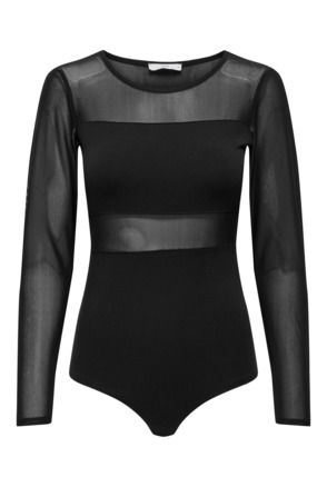O-Neck Long Sleeves (L/S) Vrouwelijke top rompertje met lange mouwen en knoopsluiting