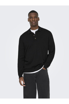 Polo met lange mouwen (L/S) met normale pasvorm Heren