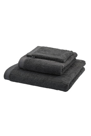 Sava - Badlaken - GOTS KATOEN - 70x140 cm - Dark grey