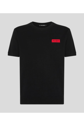 LOGO PATCH KNIT TEE