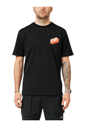 MY BRAND POPUP LOGO CHEST BLACK T-SHIRT