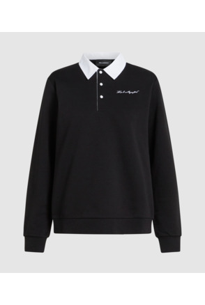 POPLIN COLLAR SWEATSHIRT