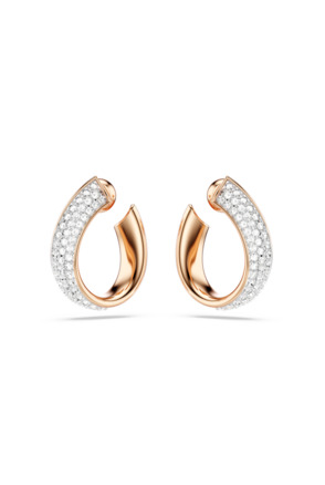Exist Pierced Earrings Small Rose Gold shiny Crystal